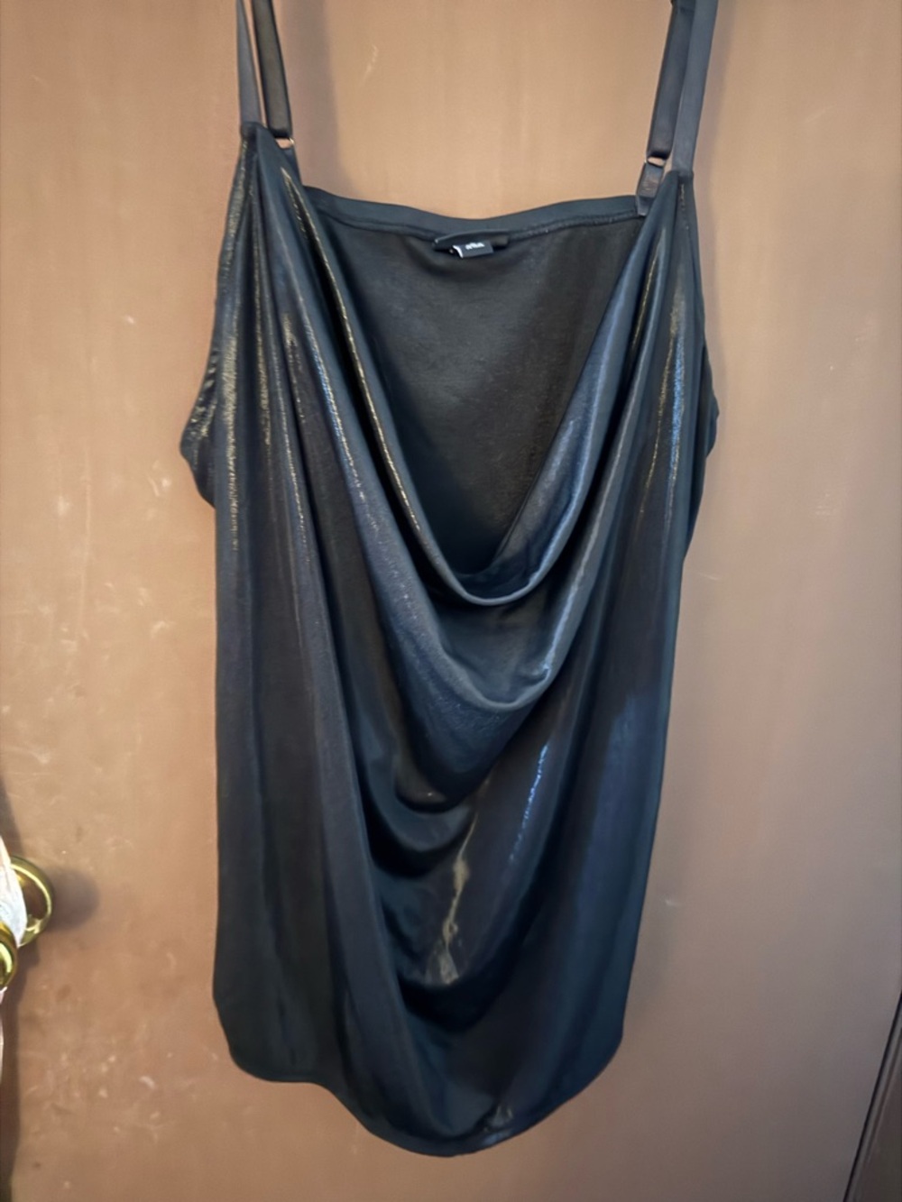 torrid Black Draped Cowl Neck Tank Top